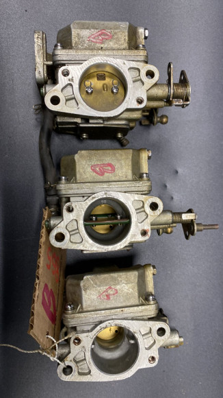 б/у Tohatsu M40 карбюраторы в сборе 3C8-03200-4,3C8-03207-4,3C8-03210-4