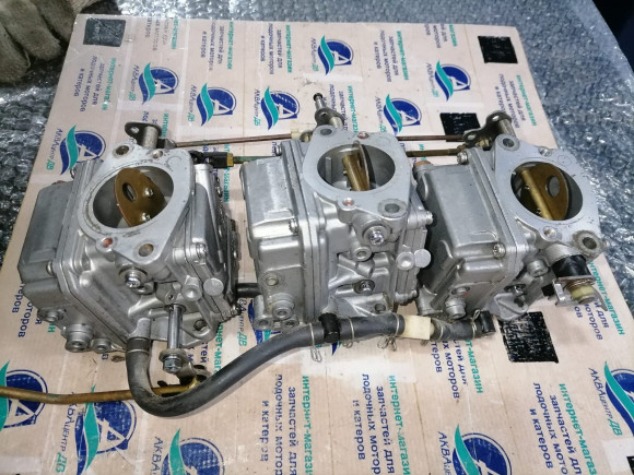 б/у Tohatsu 70 карбюраторы в сборе 3F3-03200-0,3F3-03207-0,3F3-03210-0