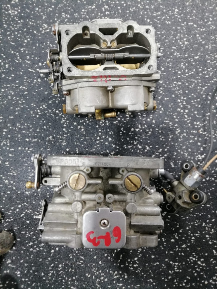 б/у Yamaha 140 карбюраторы в сборе 6F3-14301,6F3-14302