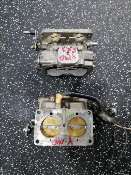 б/у Yamaha 140 карбюраторы в сборе 6F3-14301,6F3-14302